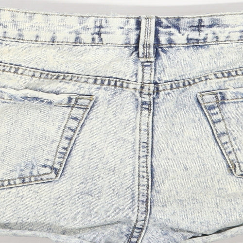 Denim Co Womens Blue  Denim Hot Pants Shorts Size 10 - Acid wash