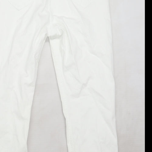 TU Womens White  Denim Cropped Jeans Size 14 L23 in