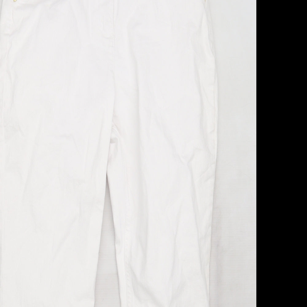 Marks and Spencer Womens White  Denim Straight Jeans Size 10 L26 in