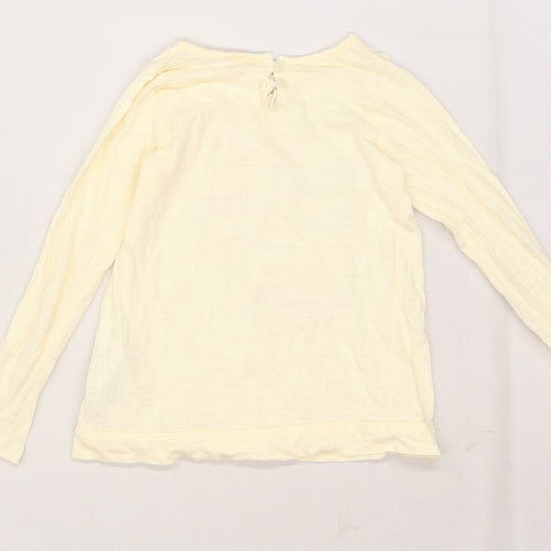 Pampolina Girls Yellow   Basic T-Shirt Size 5-6 Years  - Graphic