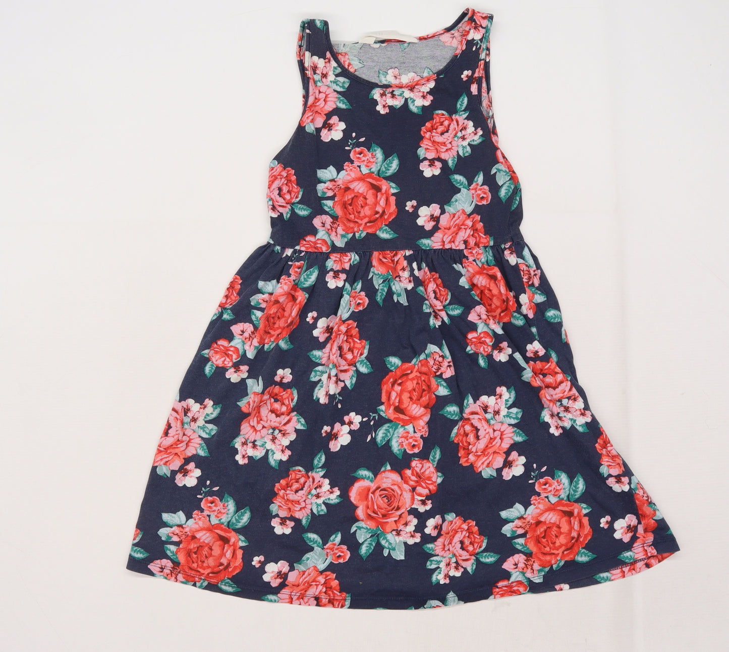 H&M Girls Blue Floral  A-Line  Size 9-10 Years
