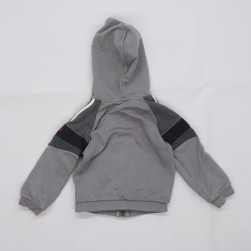 adidas Boys Grey  Jersey Jacket  Size 12-18 Months