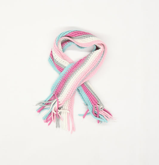 Preworn Girls Pink Striped  Scarf Scarves & Wraps One Size