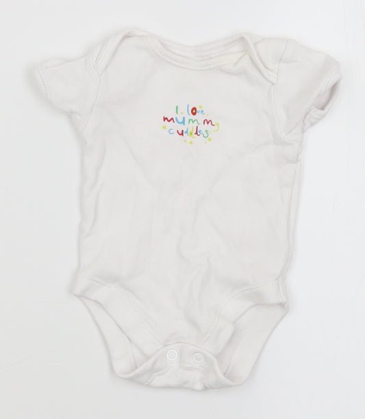 George Baby White  Cotton Romper One-Piece Size 0-3 Months   - I Love Mummy Cuddles