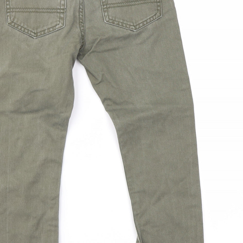 DENIM&CO  Boys Green  Cotton Straight Jeans Size 6-7 Years  Regular