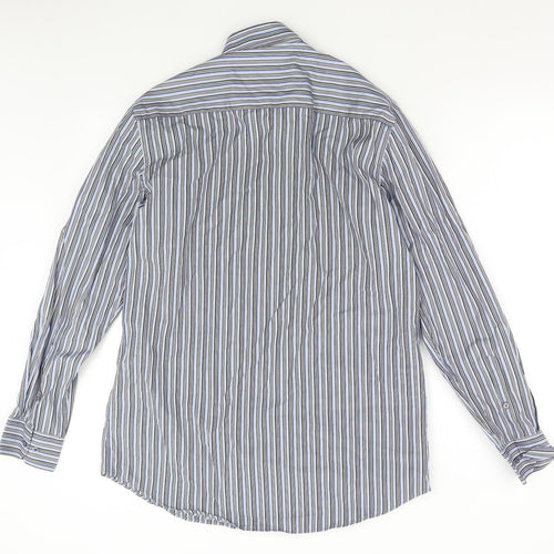 NEXT Mens Multicoloured Striped Cotton  Dress Shirt Size 16 Collared Button