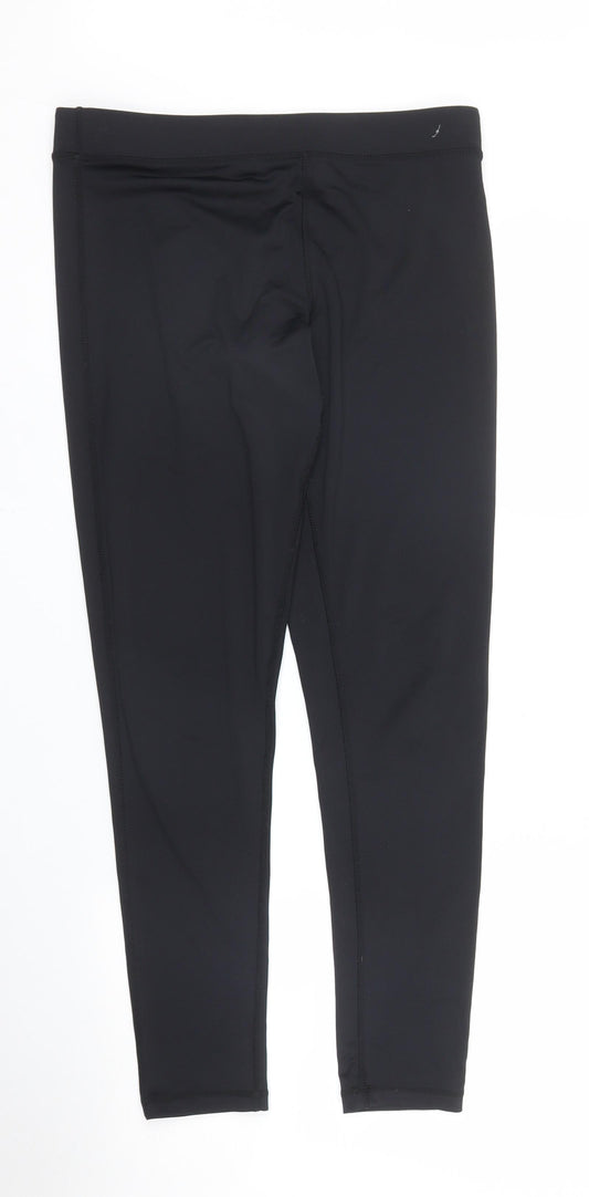 Primark Womens Black  Polyester Compression Leggings Size 12 L27 in Regular