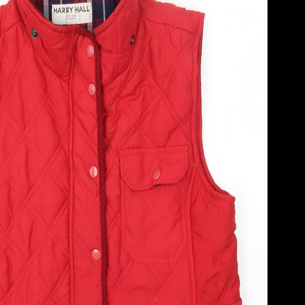 Harry Hall Womens Red   Gilet Coat Size L  Zip