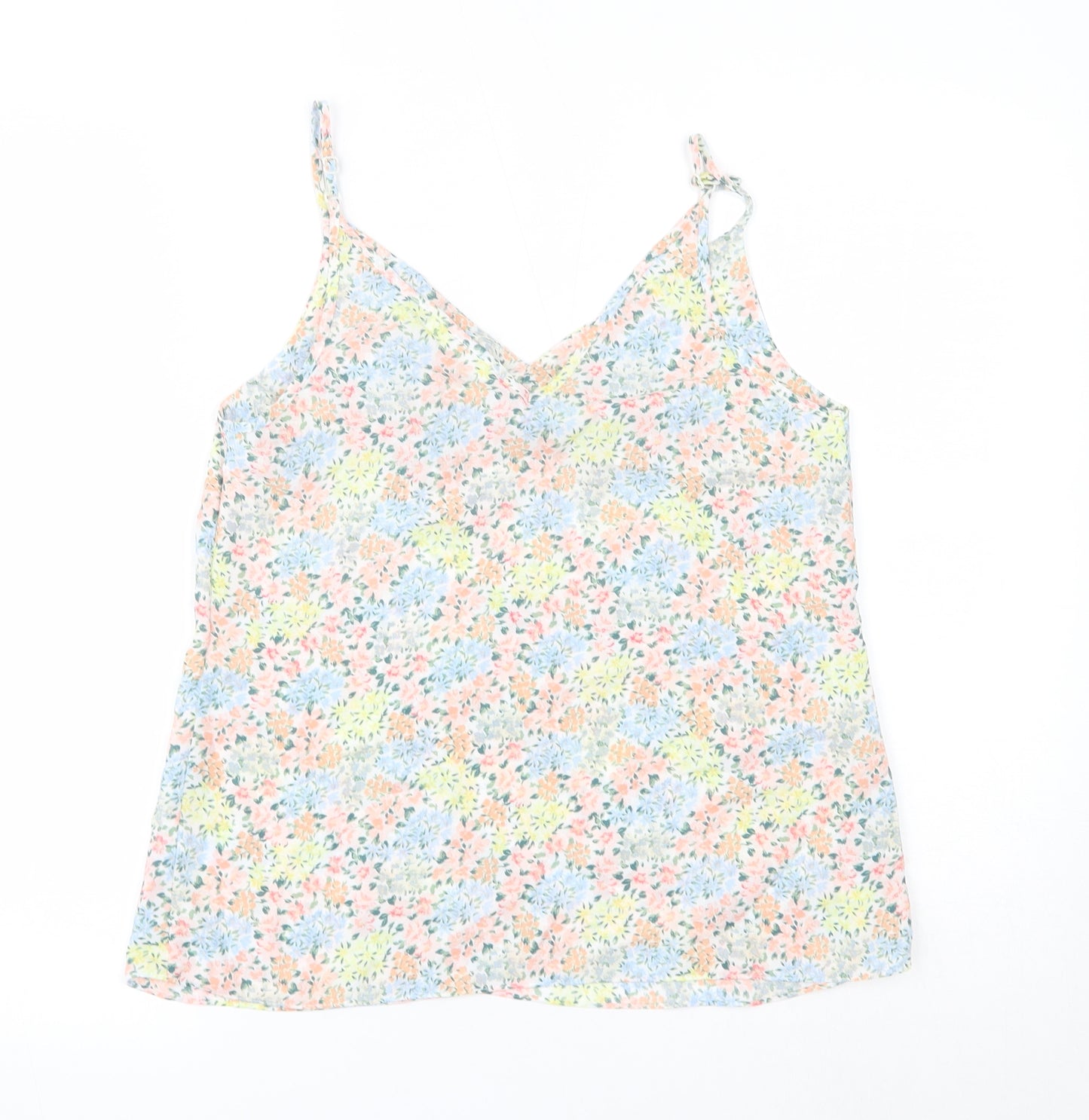 Primark Womens Multicoloured Floral Polyester Camisole Tank Size 8 V-Neck