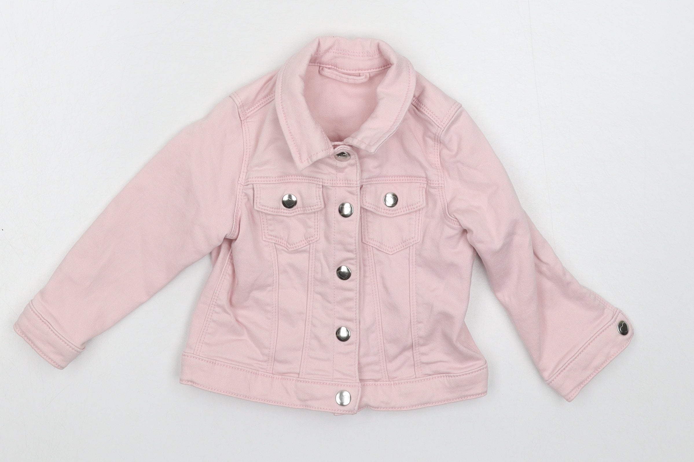 Pink denim jacket clearance matalan