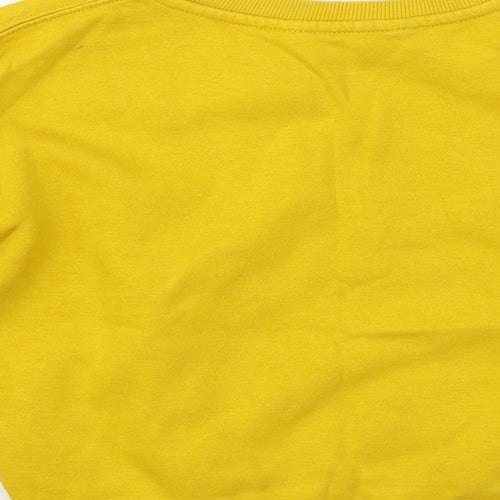 H&M Boys Yellow Crew Neck  Cotton Pullover Jumper Size 5-6 Years