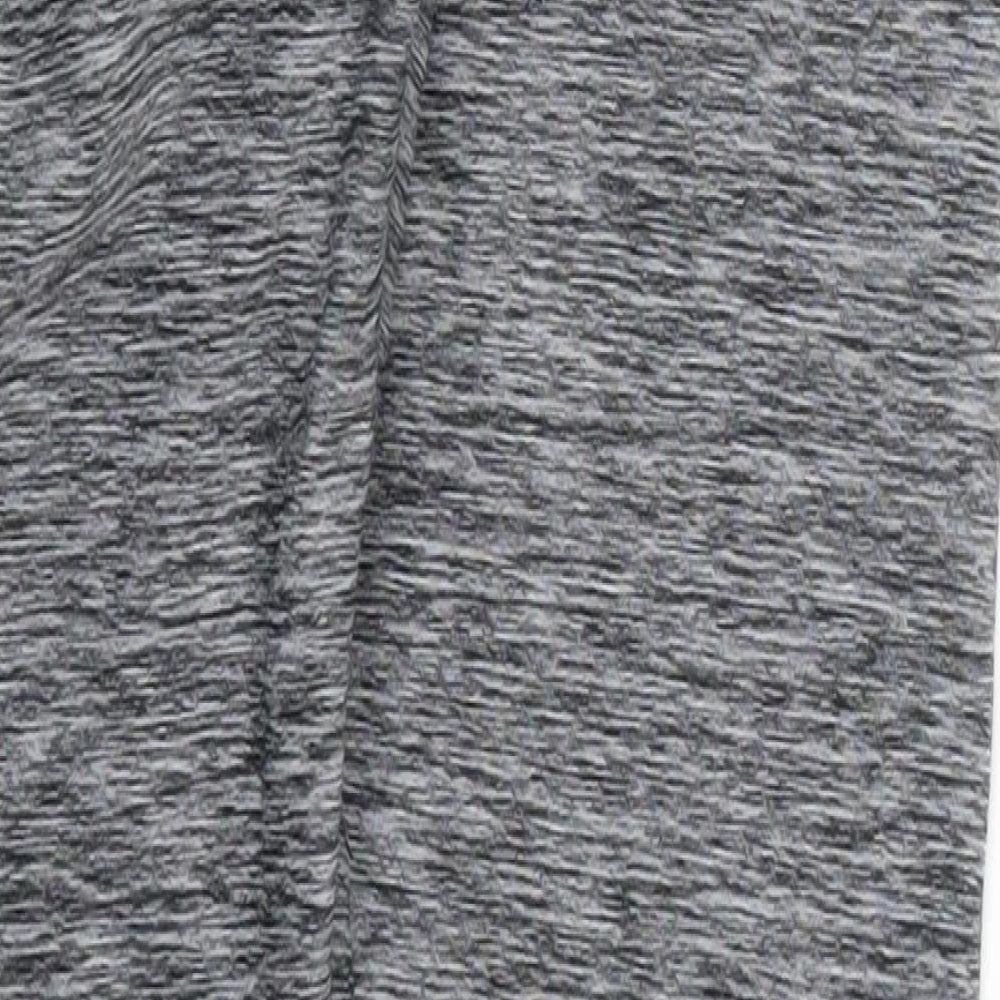 Kyodan Womens Grey Geometric Polyester Cropped Leggings Size S L28