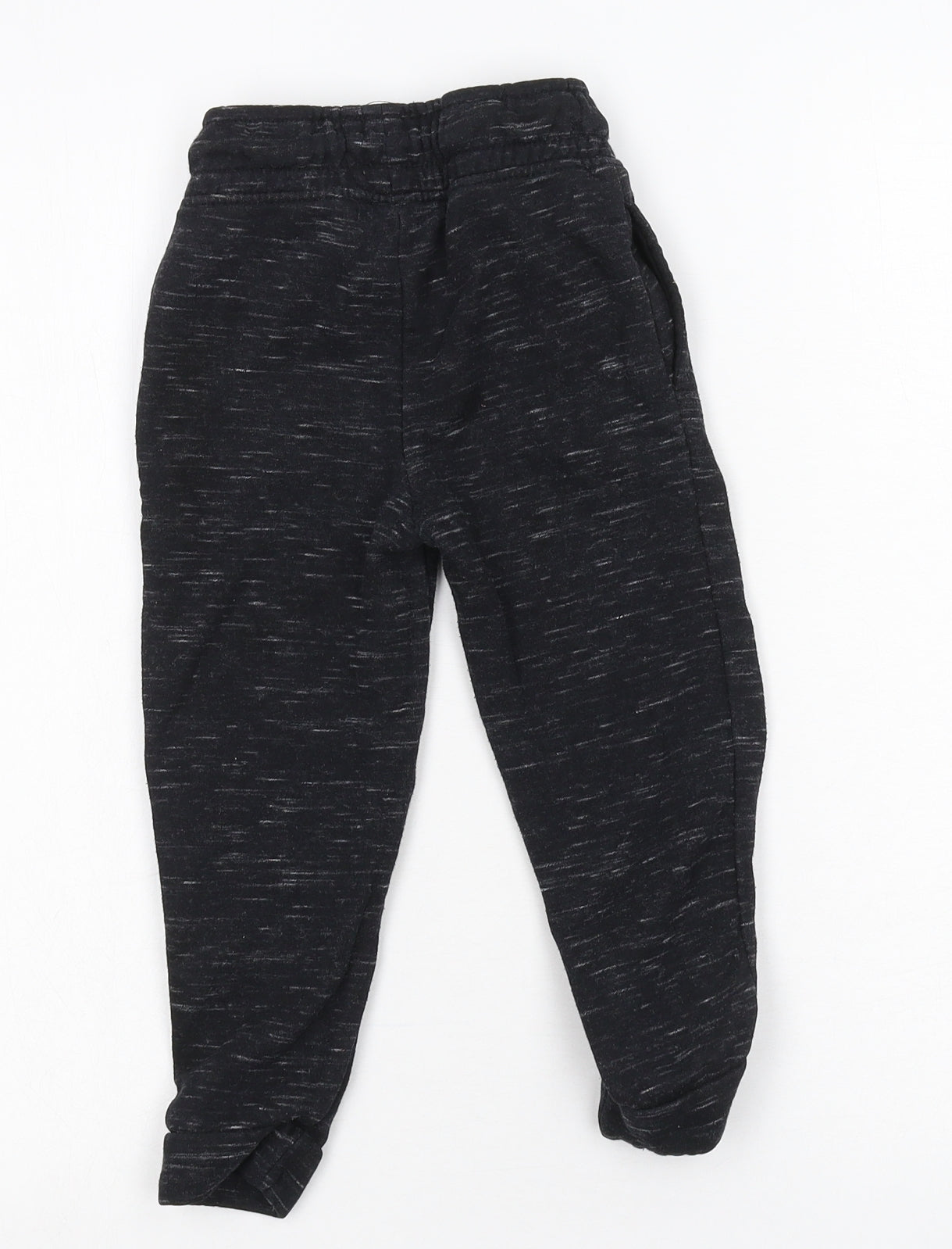 Primark Boys Black  Cotton Jogger Trousers Size 3-4 Years  Regular Drawstring