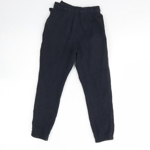 m&S Boys Blue  Cotton Jogger Trousers Size 5 Years  Regular Drawstring