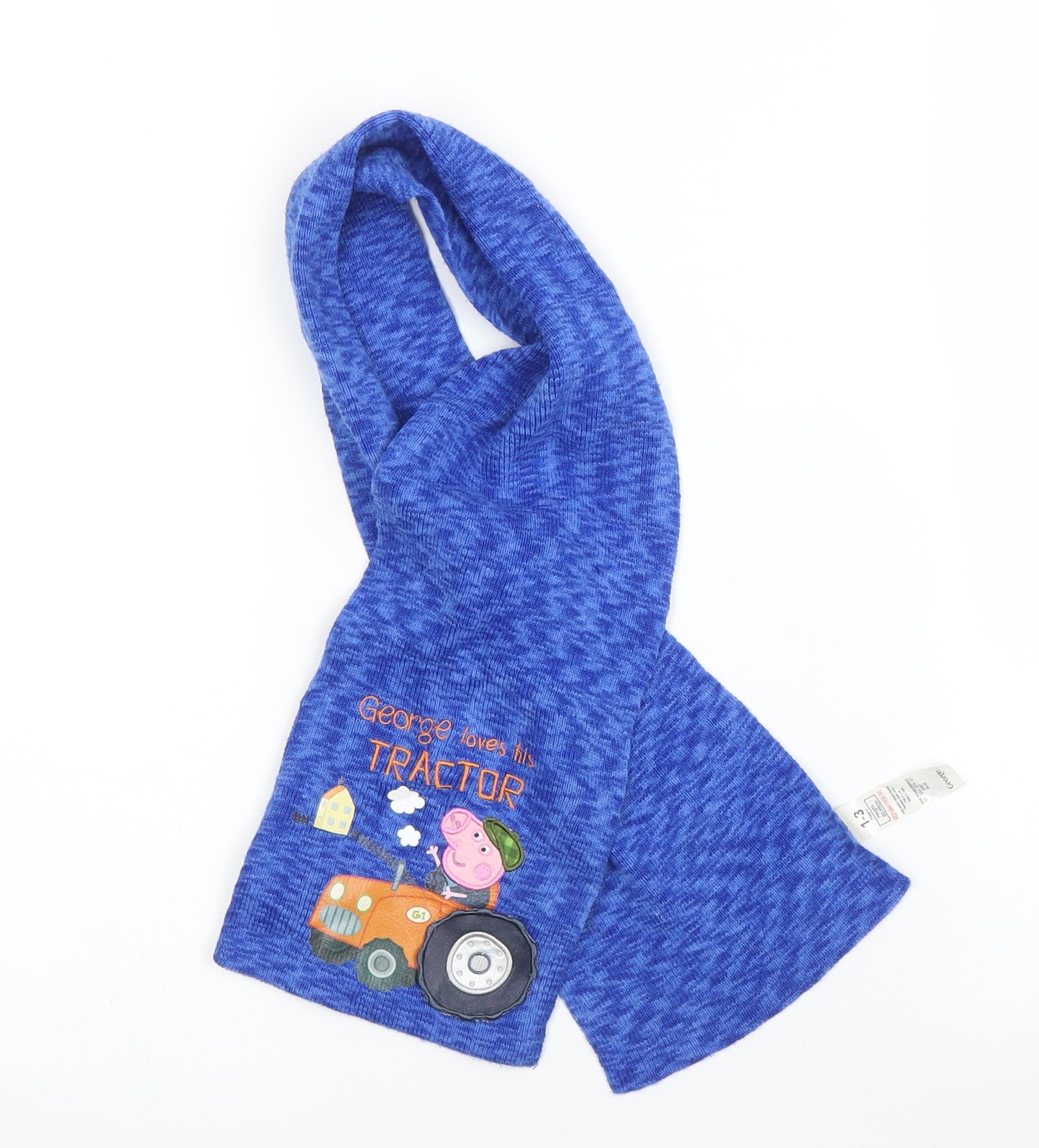 George Boys Blue Animal Print Acrylic Scarf  One Size  - Peppa Pig