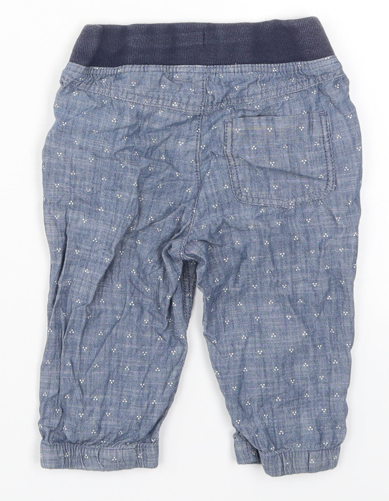 H&M Boys Blue Geometric Cotton Capri Trousers Size 3 Years  Regular Drawstring