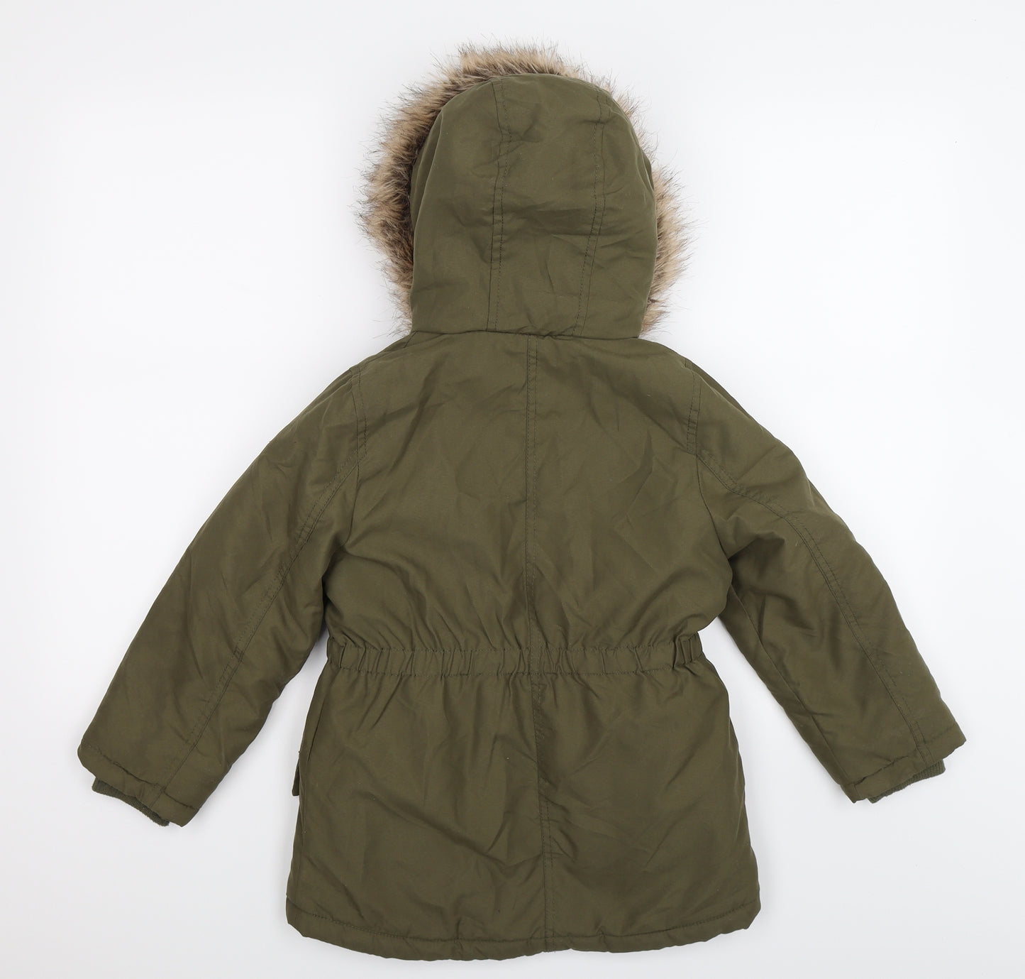 George Girls Green  Lace Parka Coat Size 8-9 Years