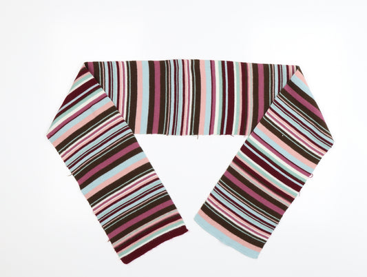Preworn Girls Purple Striped Knit Scarf Scarves & Wraps One Size