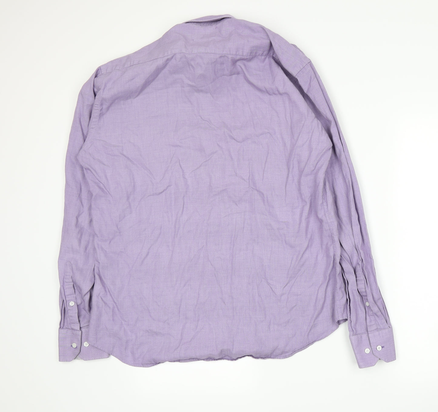 Jeff Banks Mens Purple    Dress Shirt Size L