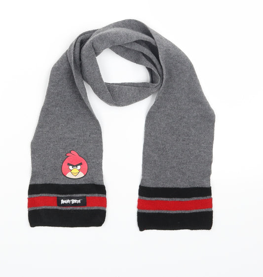 Matalan Boys Grey  Knit Rectangle Scarf Scarf One Size  - Angry Birds
