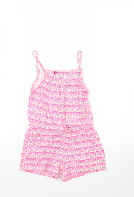 Young Dimension Girls Pink   Romper One-Piece Size 5-6 Years