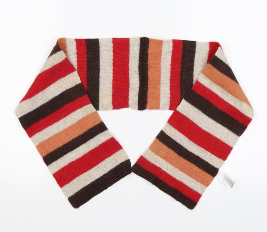 TU Girls Brown Striped Knit Scarf Scarves & Wraps One Size  - 7-10 years