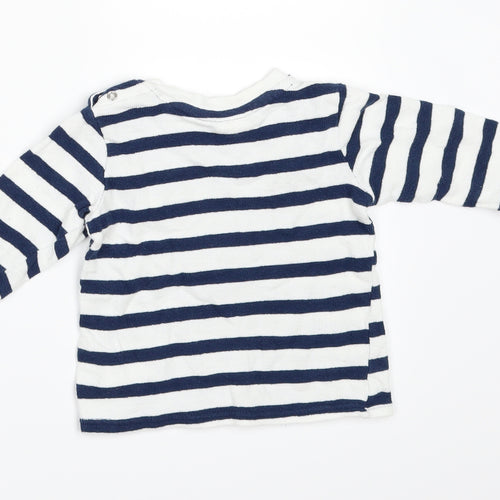 Seed Girls White Striped  A-Line  Size 3-6 Months