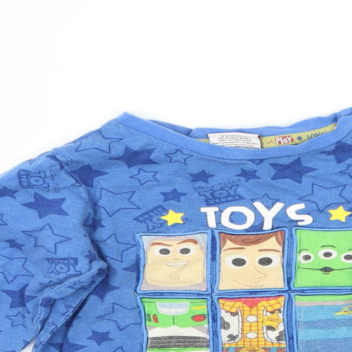 TU Boys Blue Geometric Jersey  Pyjama Top Size 2-3 Years  - Toys at play