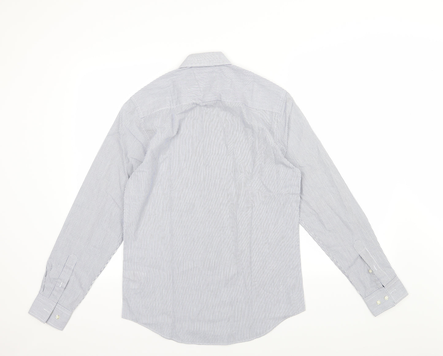 Primark Mens Blue Striped Woven  Dress Shirt Size 14.5