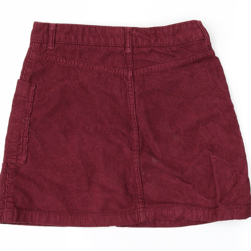 Topshop Womens Purple   A-Line Skirt Size 8