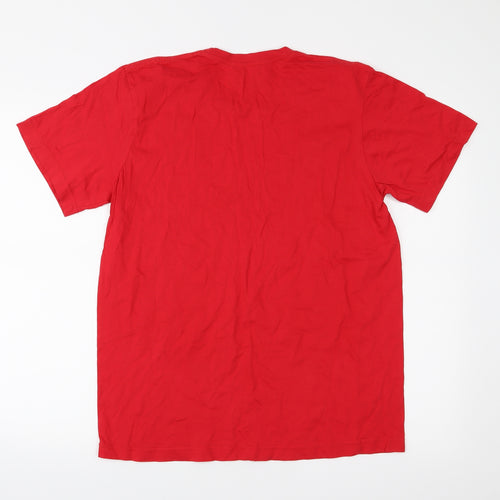Hanes Mens Red    T-Shirt Size M
