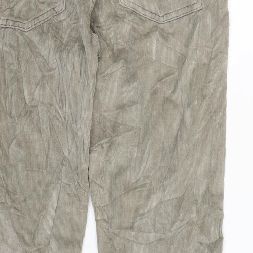 7 For All Mankind Womens Grey  Corduroy Cropped Trousers Size 10 L25 in