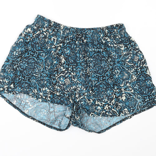 Calzedonia Womens Blue Fair Isle  Paperbag Shorts Size S