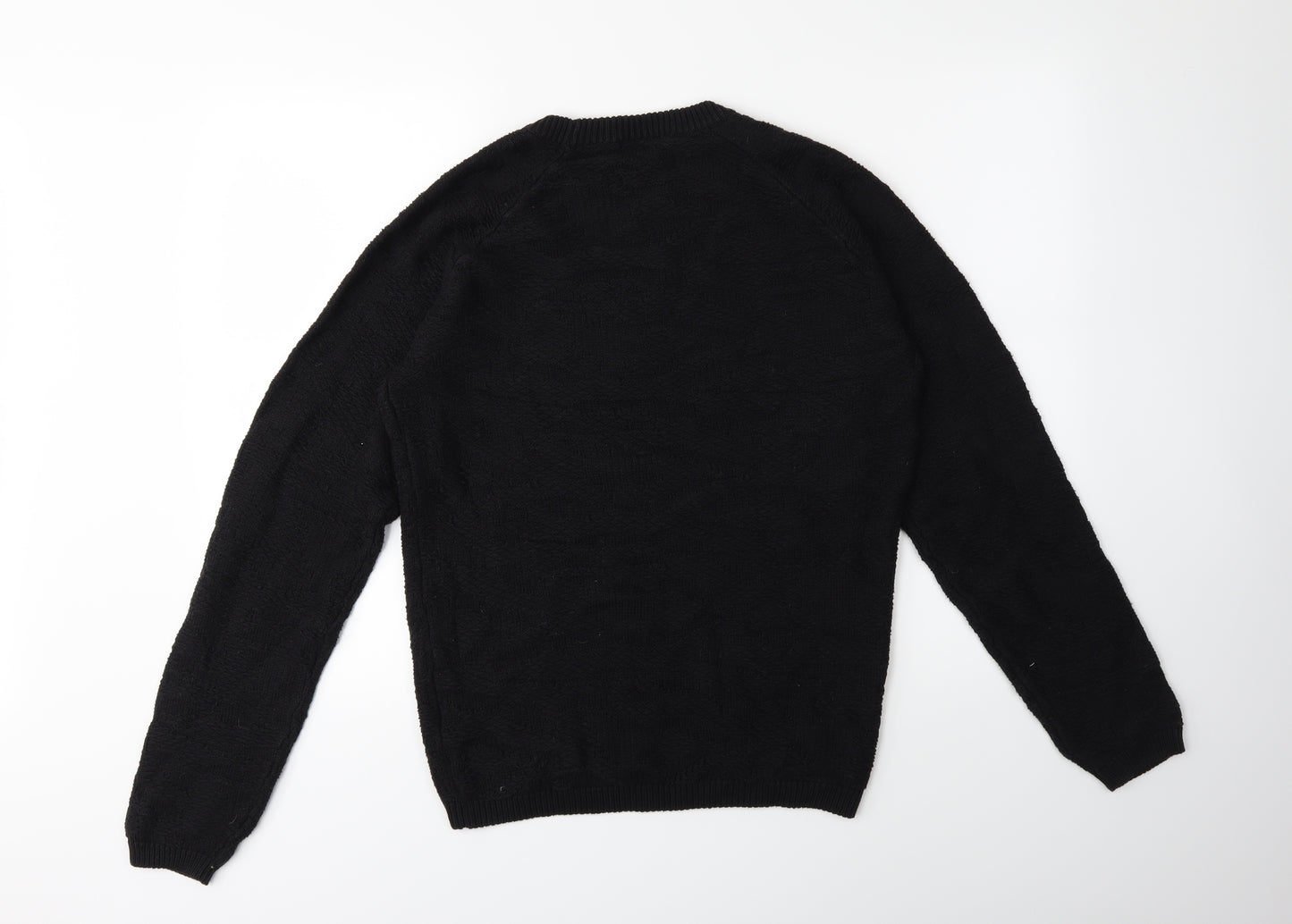 Smog Womens Black  Knit Pullover Jumper Size M