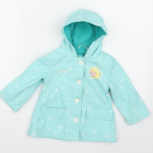 Frozen Girls Blue   Rain Coat Coat Size 18-24 Months  - Frozen Elsa