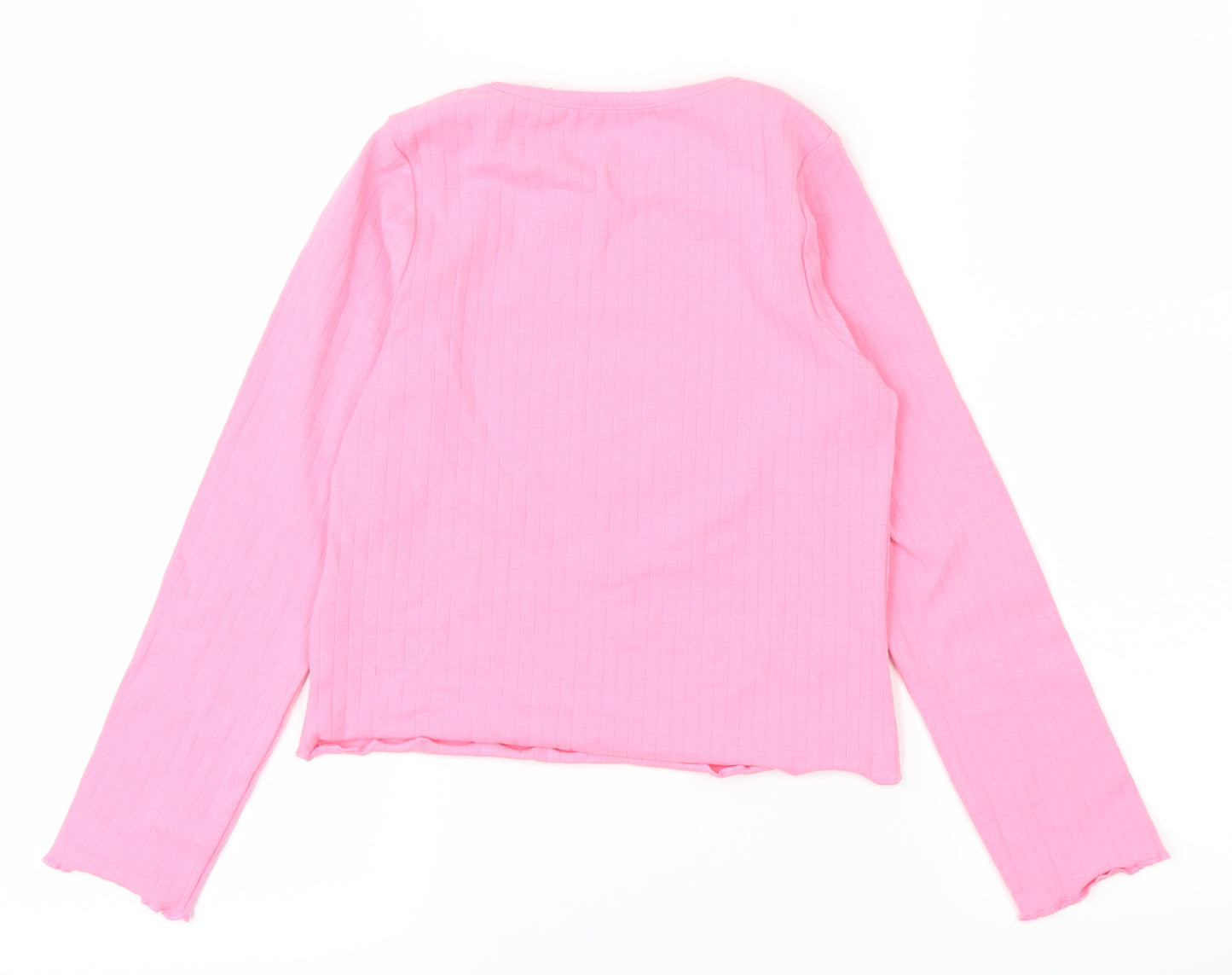 M&S Girls Pink   Basic T-Shirt Size 6-7 Years
