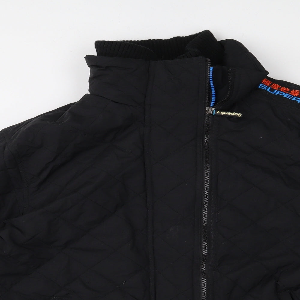 Superdry Mens Black   Jacket Coat Size 2XL