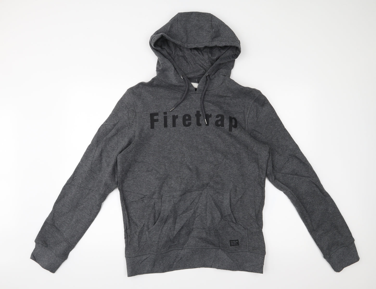 Firetrap Mens Grey   Pullover Hoodie Size M