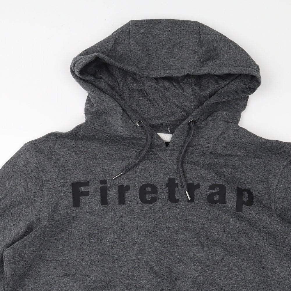 Firetrap Mens Grey   Pullover Hoodie Size M