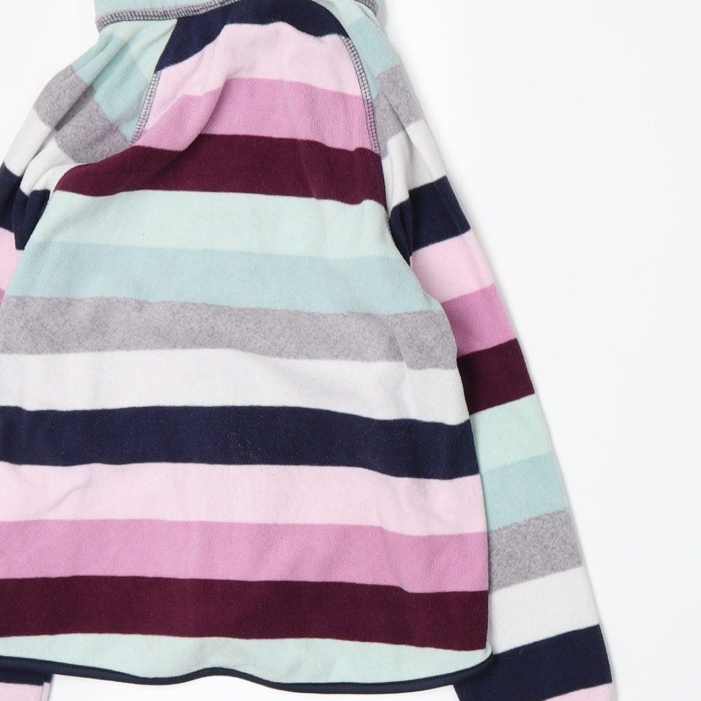H&M Girls Multicoloured Striped  Basic Jacket Jacket Size 6-7 Years