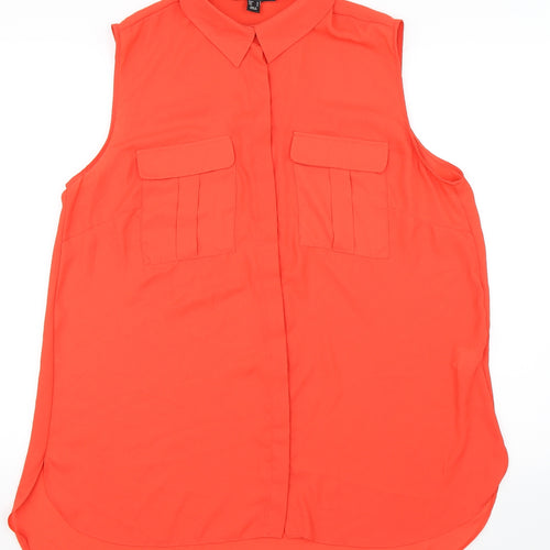 Primark Womens Orange   Basic Blouse Size 18