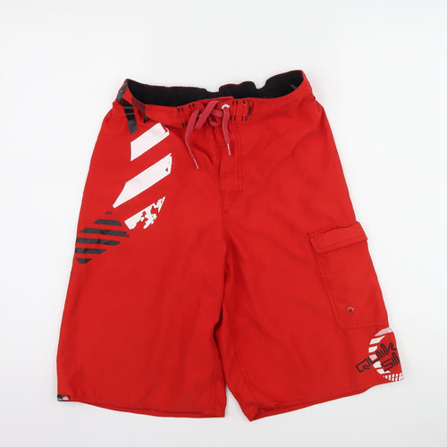 Quiksilver Boys Red   Sweat Shorts Size 16 Years