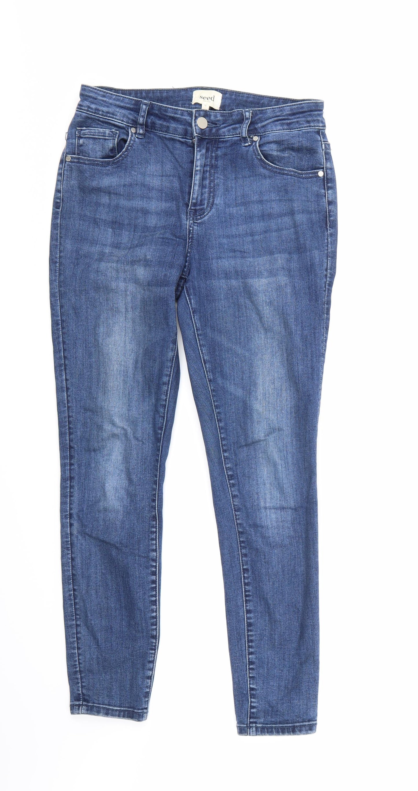 Seed Womens Blue  Denim Skinny Jeans Size 10 L27 in
