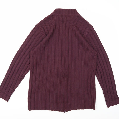 Taillissime Womens Purple  Knit Full Zip Jumper Size 18