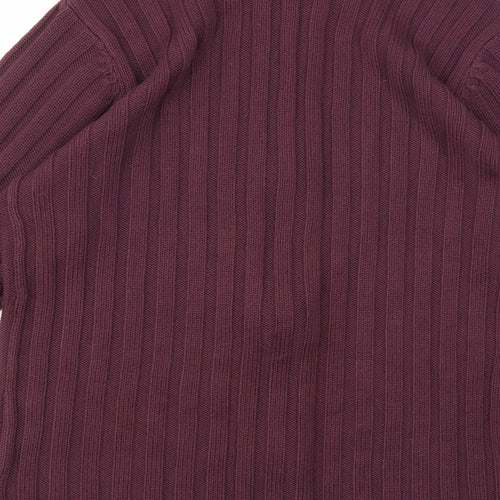 Taillissime Womens Purple  Knit Full Zip Jumper Size 18