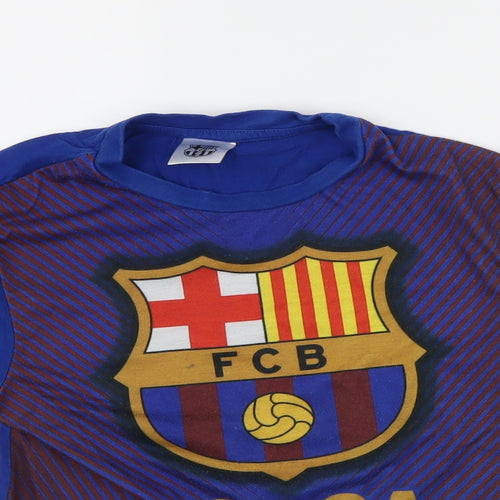 FC Barcelona Boys Blue   Basic T-Shirt Size 8-9 Years  - FC Barcelona