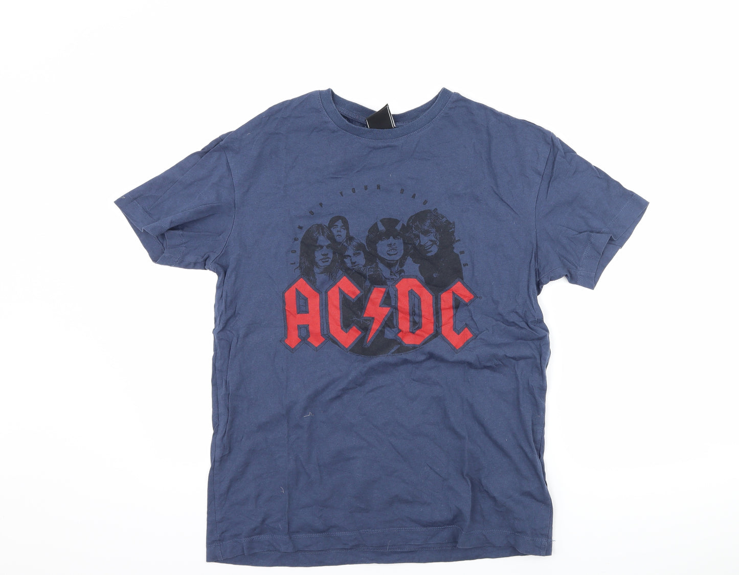 Amplified Mens Blue    T-Shirt Size S  - ACDC