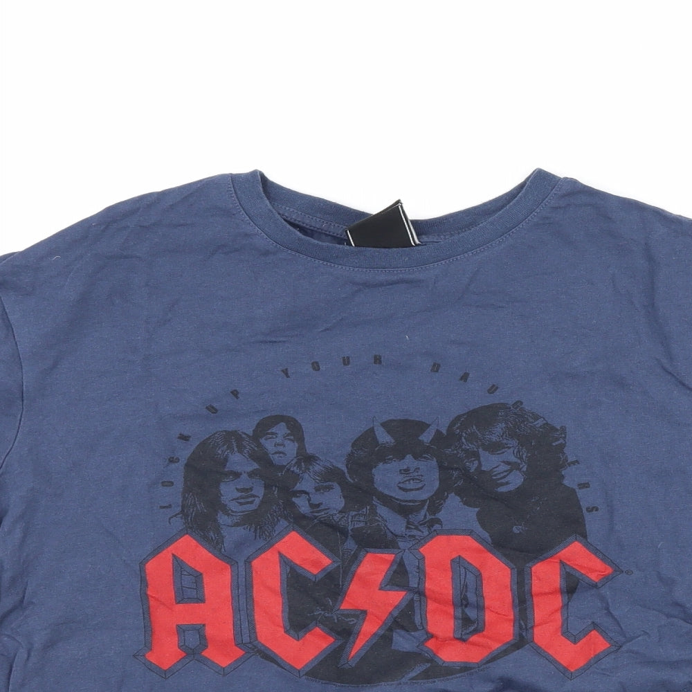 Amplified Mens Blue    T-Shirt Size S  - ACDC