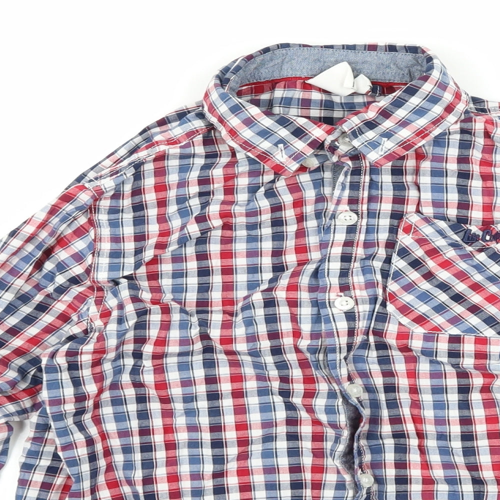 Lee Cooper Boys Blue Check  Basic Button-Up Size 13 Years
