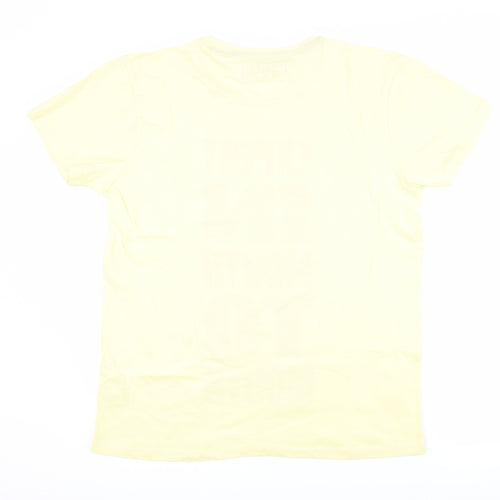 Cedar Wood State Mens Yellow    T-Shirt Size L  - slogan